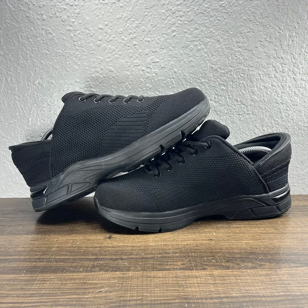 Zeba Hands Free Slip On Men's Black Walking Shoes - Men's Size 9.5
